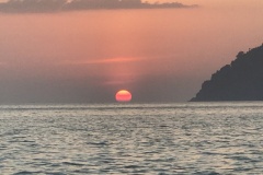 Coucher du soleil sur l'île